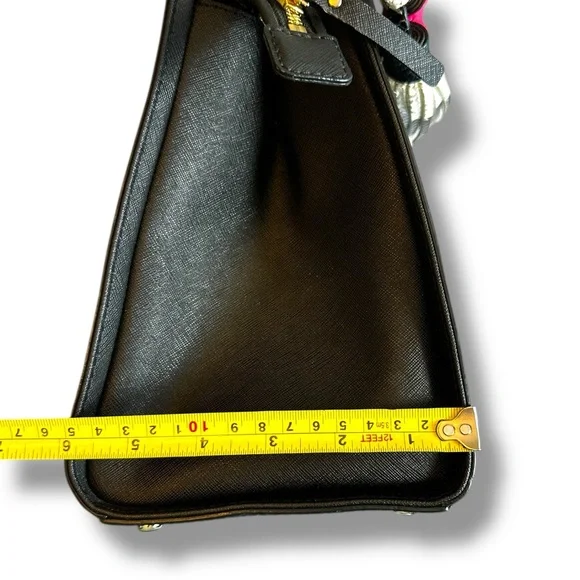 Kate Spade Black Cameron Street Candace handbag with striped strap & tassel - Picture 14 of 15